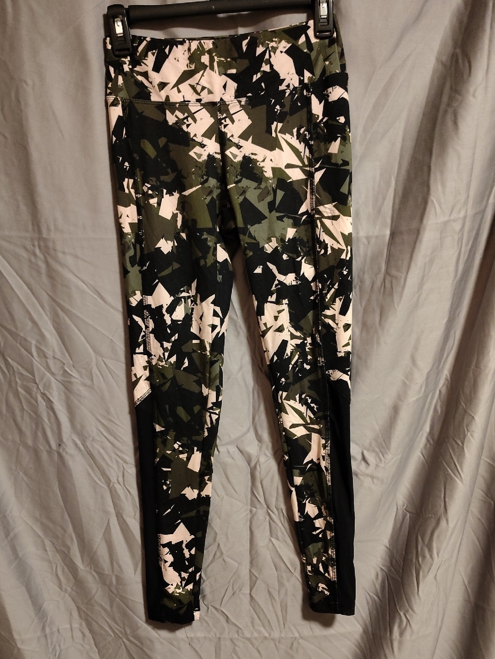 Balance Collection Camo Active Leggings - Green, Black & Cream Accents